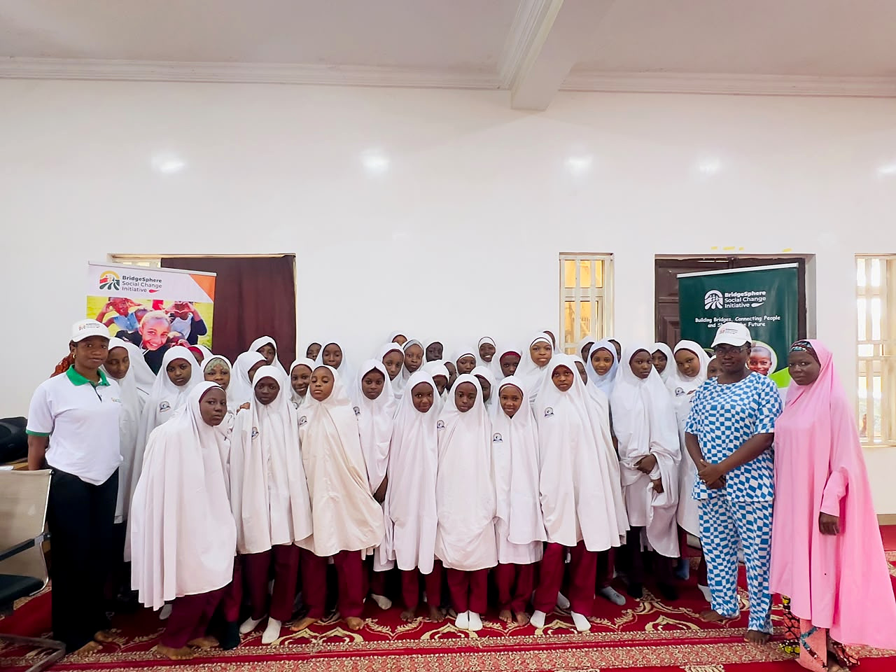 Students and BridgeSphere team at Great Insight International Academy, Zaria